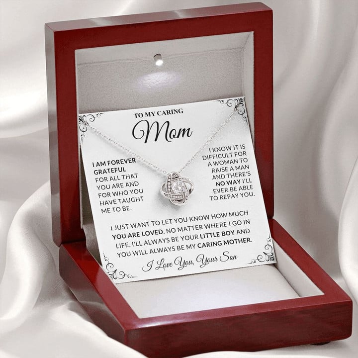 To My Caring Mom From Son Necklace - I Will Always Be Your Little Boy/ Mother