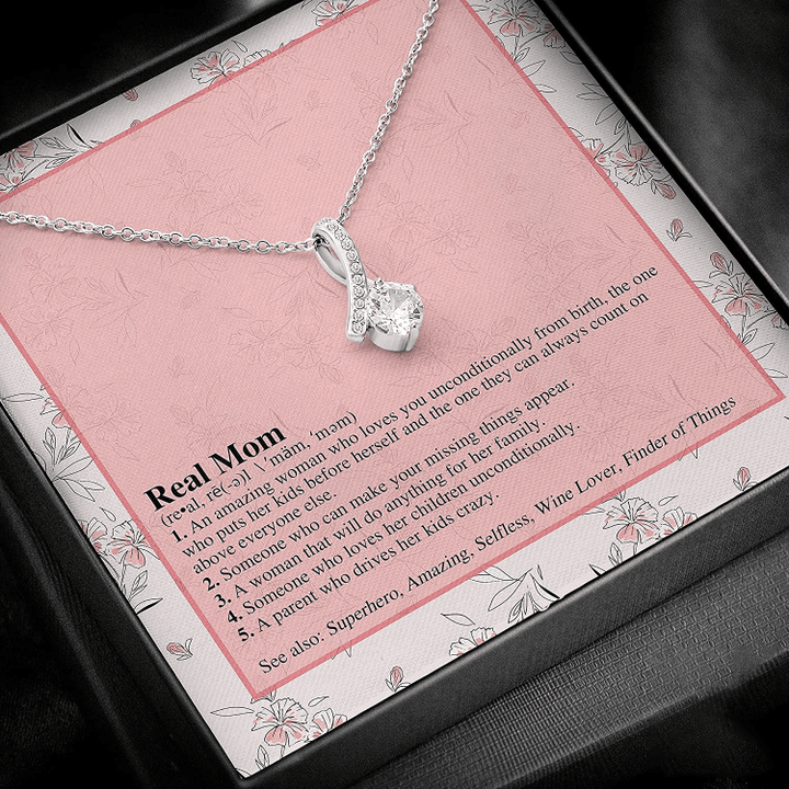 Message Card Necklace - Mom Definition: Mama Necklace/ Mommy Necklace/ Mommy Jewelry Women/ Unbiological Mom/ Emotional Gift/ Mother''s Day Gift