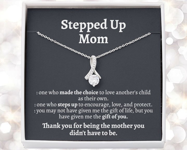 Meaningful Stepmom Gift/ Stepmom Necklace/ Stepmom Birthday Gift Idea/ Thank You Stepmom/ Bonus Mom Necklace/ Mother''s Day Gift