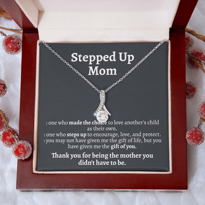 Meaningful Stepmom Gift/ Stepmom Necklace/ Stepmom Birthday Gift Idea/ Thank You Stepmom/ Bonus Mom Necklace/ Mother