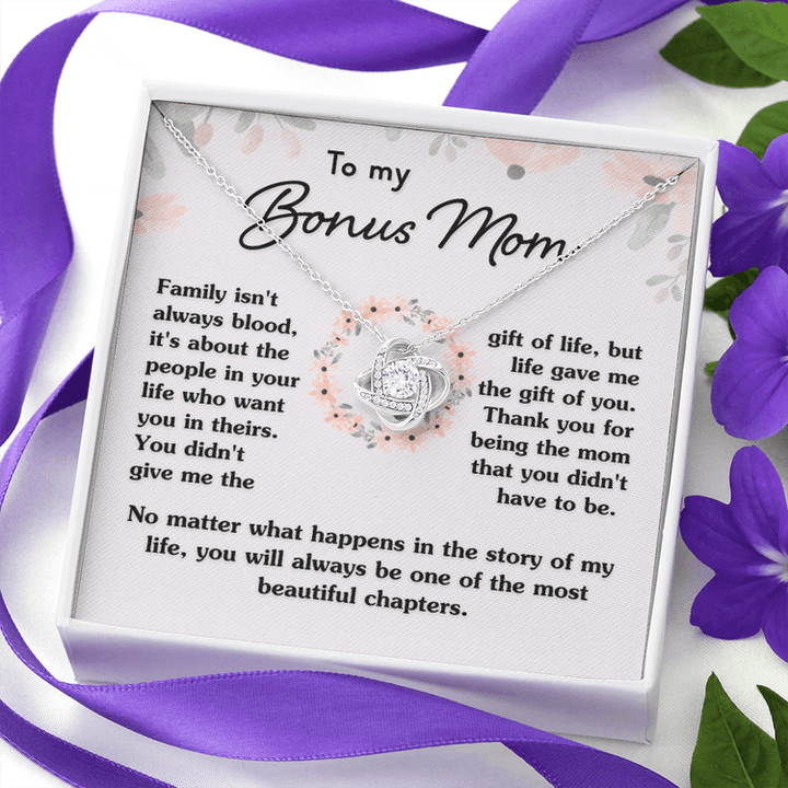 To My Bonus Mom Necklace Gift - Thank you for being the mom that you didn