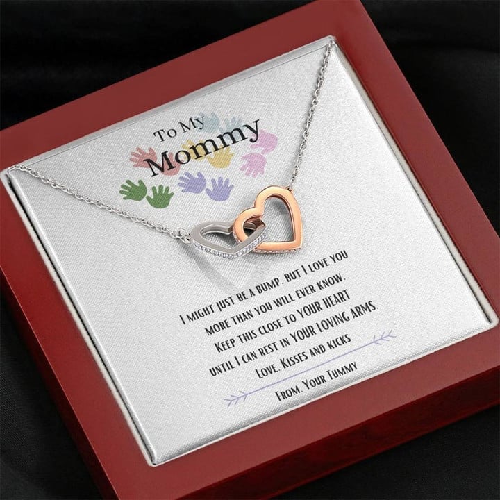 To My Mommy Necklace/ Mommy To Be Gift From Bump/ New Mom Necklace/ Birthday Gift From Baby Bump/ Mom To Be Gift For Expecting Mom/ New Mom