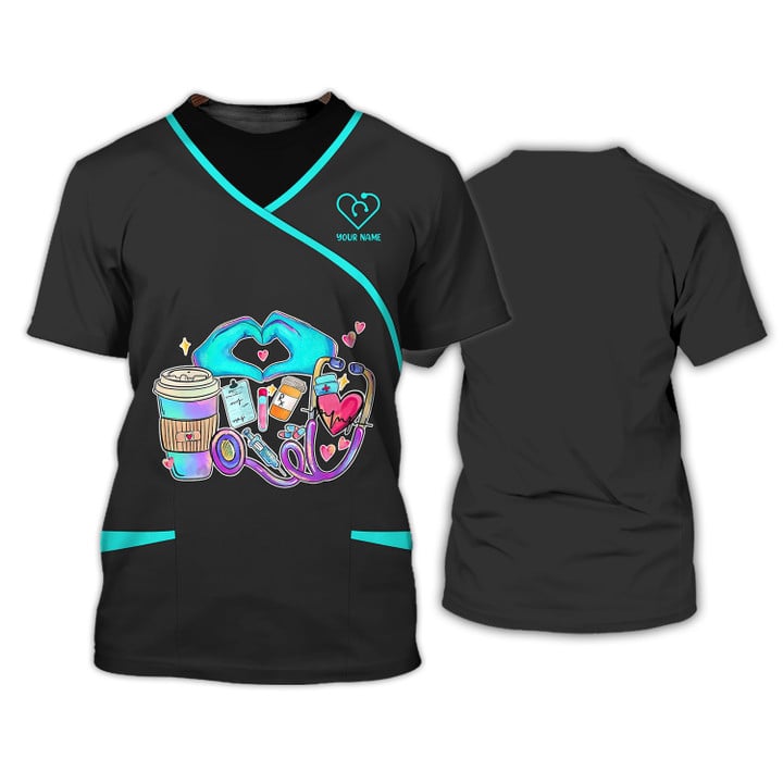 Custom Nurse Uniform Nursing Tools 3D Shirts Nurse Tshirt/ Idea Gift for Nurse