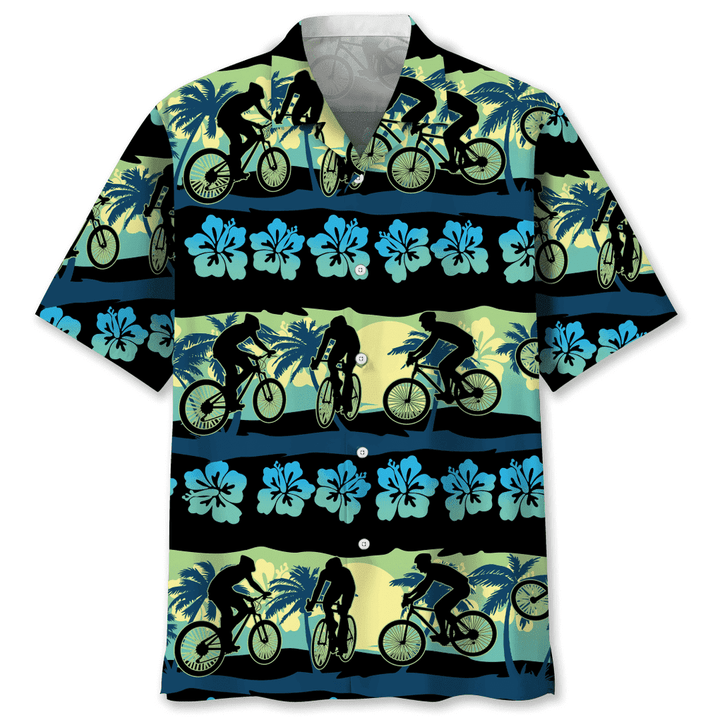 Cycling Nature Beach Hawaiian Shirt/ Funny Cycling Shirt/ Cycling Shirt/ Cyclist Shirt/ Bicycle Gift/ Biking Gift/ Bike Gift