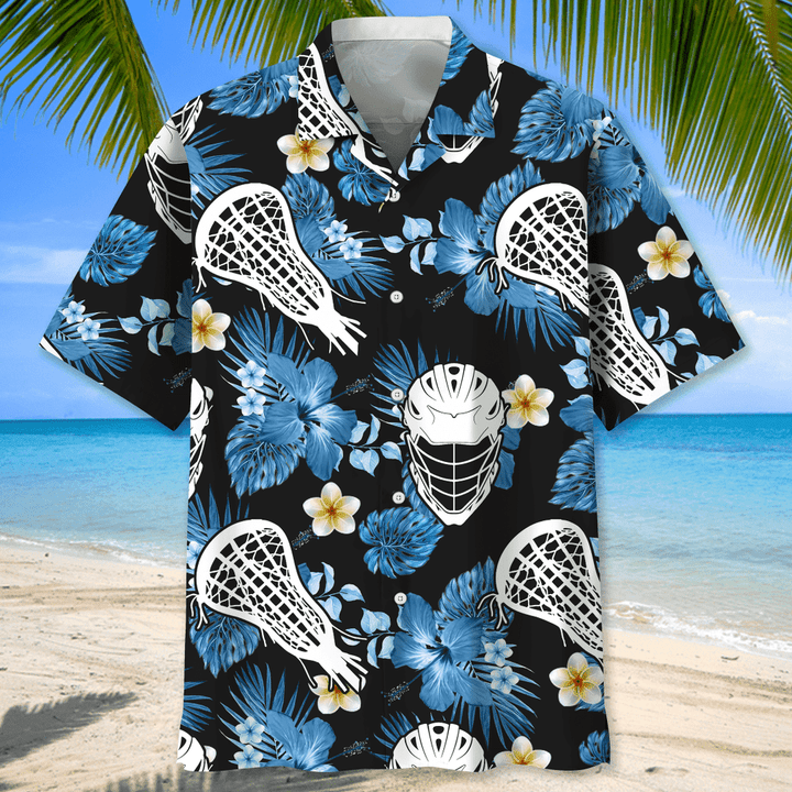 Lacrosse Usa Nature Hawaiian Shirt for Men/ Lacrosse life shirt/ Lacrosse player gifts