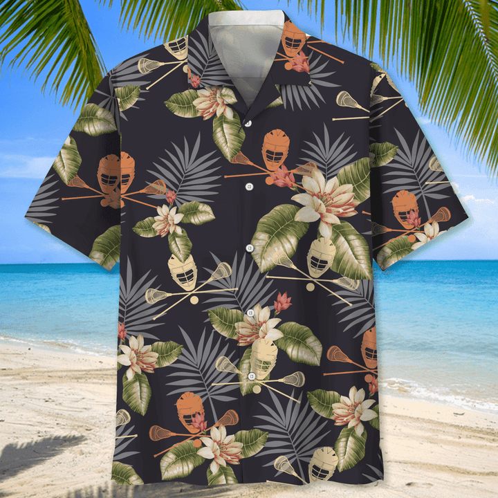 Lacrosse Usa Nature Hawaiian Shirt for Men/ Lacrosse life shirt/ Lacrosse player gifts