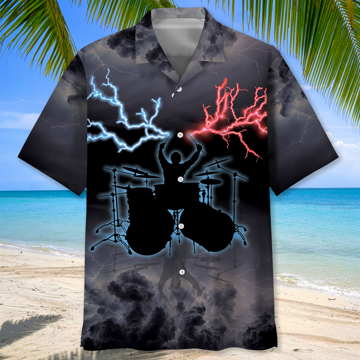 Drum Tropical Hawaiian Shirt/ Men