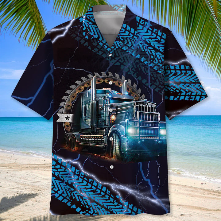 Trucker Light Hawaiian Shirt/ Gift for trucker