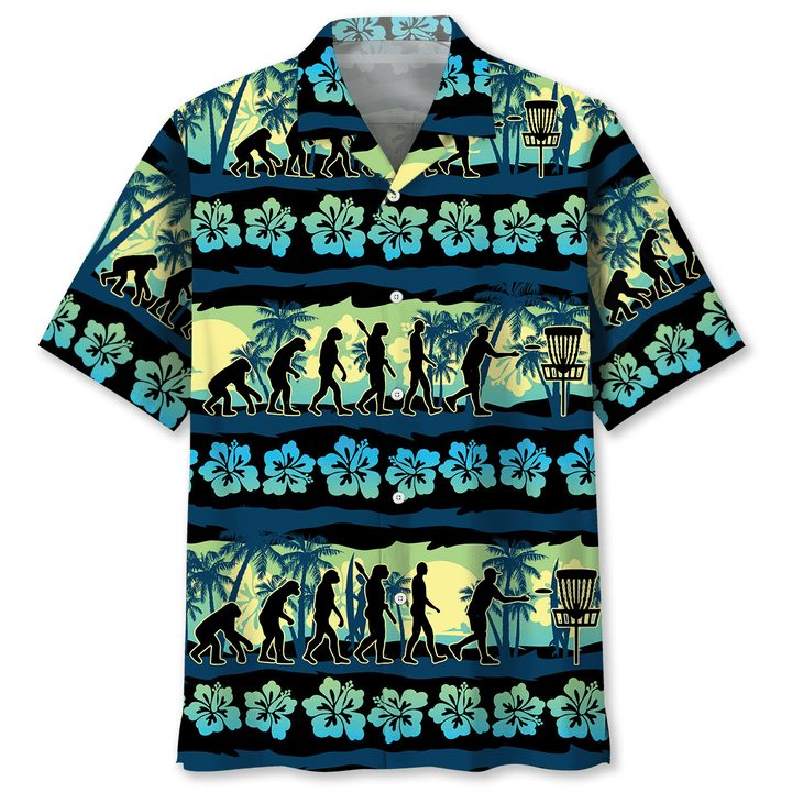 Disc Golf Tropical Hawaiian Shirt/ Unisex Summer Beach Casual Short Sleeve Summer Vacation Beach Shirts