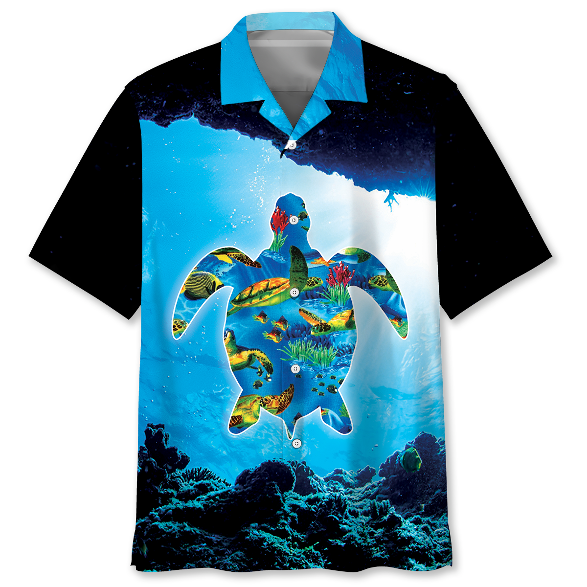 Turtle Ocean Hawaiian Shirt/ Unisex Summer Beach Casual Short Sleeve Summer Vacation Beach Shirts