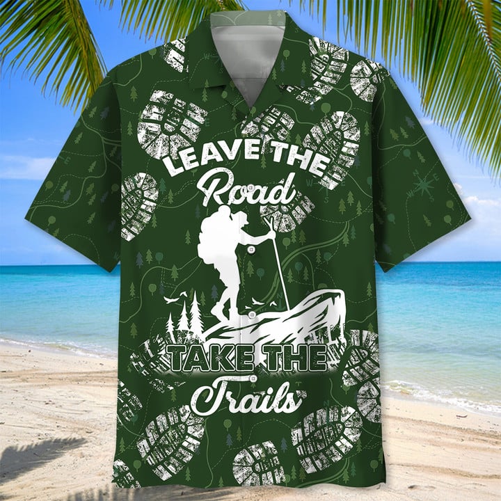 Hiking Road Hawaiian Shirt/ Hiking and Camping Shirt