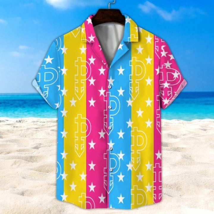 Pan Pride Clothes/ Pansexual Hawaiian Shirt/ Hawaiian Shirt For Gay Pride Pants/ Pansexual Clothes/ Beach Party 2023 Shirt