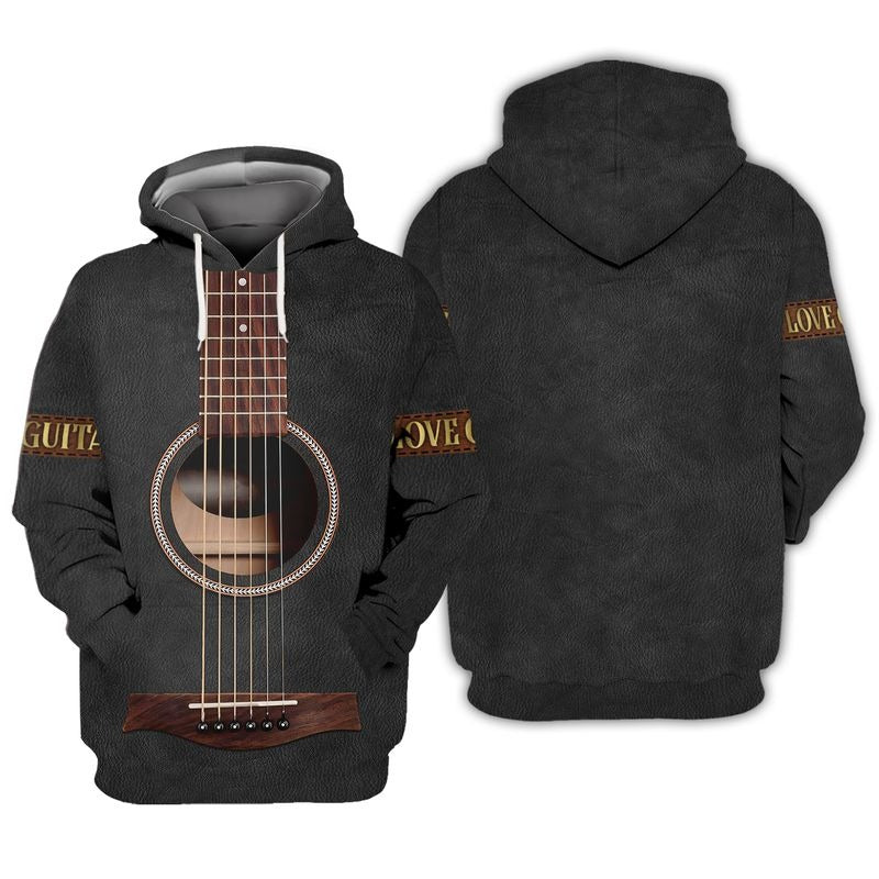 Sublimation On Guitar Classic/ Guitar Acoustic Shirt For Guitar Men/ Guitar Lover 3D Hoodie