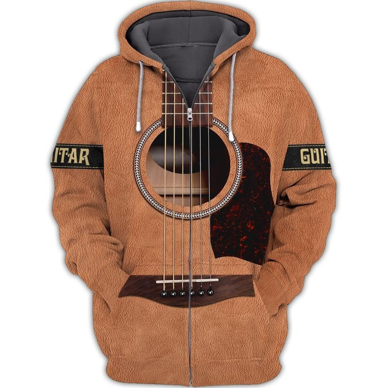 3D Full Print T Shirt Guitar Classic 3D Hoodie Guitar Acoustic Best Gift For Guitar Lover/ Guitar Man