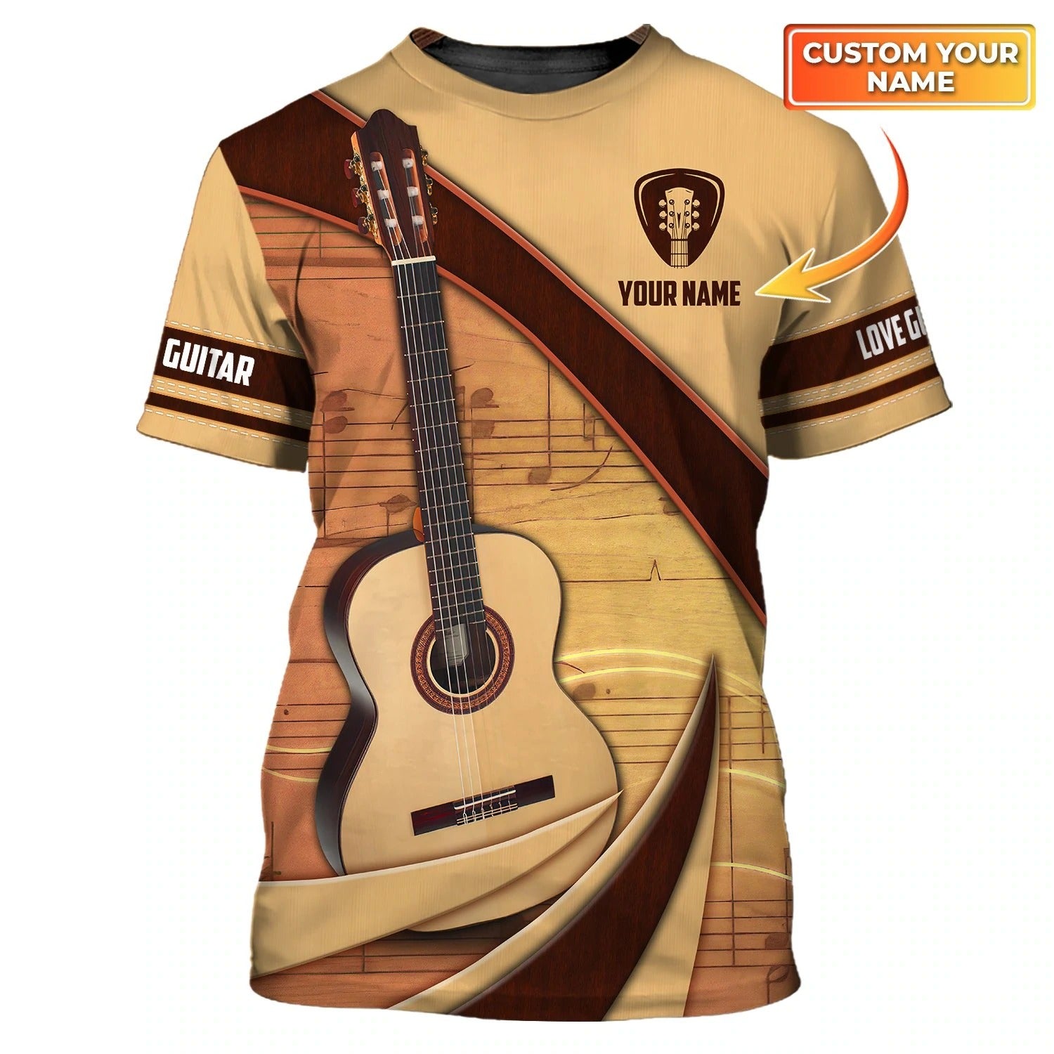 Personalized 3D All Over Printed Guitar Shirt For Men And Women/ 3D Guitar Tshirt/ Guitarist Shirt