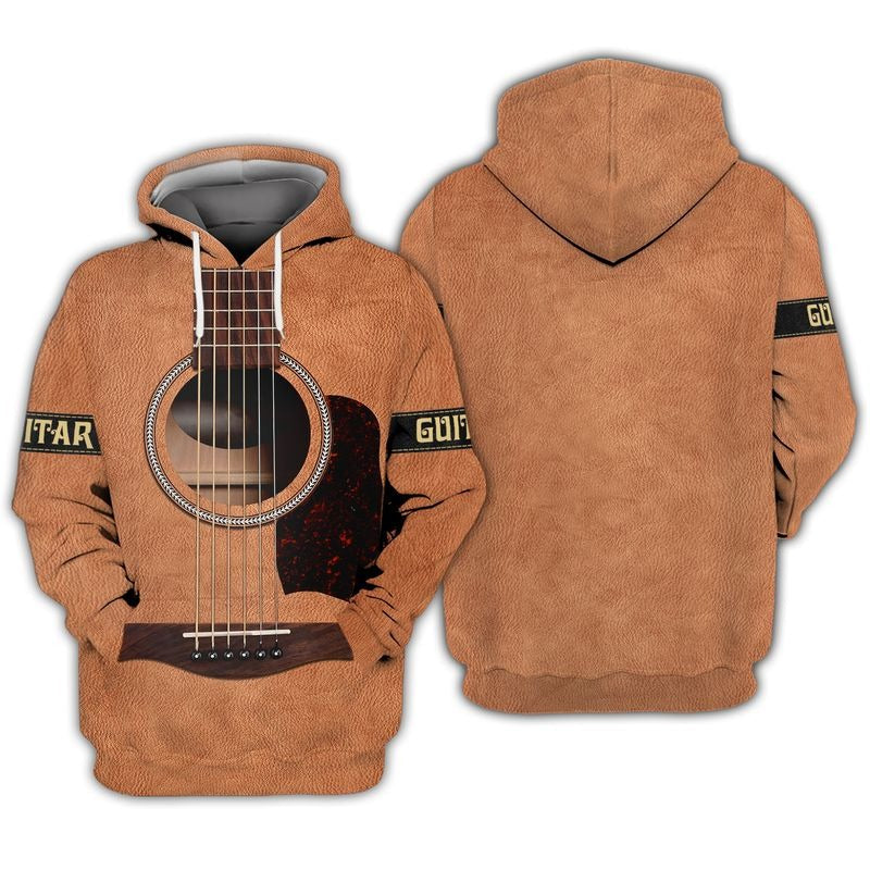 3D Full Print T Shirt Guitar Classic 3D Hoodie Guitar Acoustic Best Gift For Guitar Lover/ Guitar Man