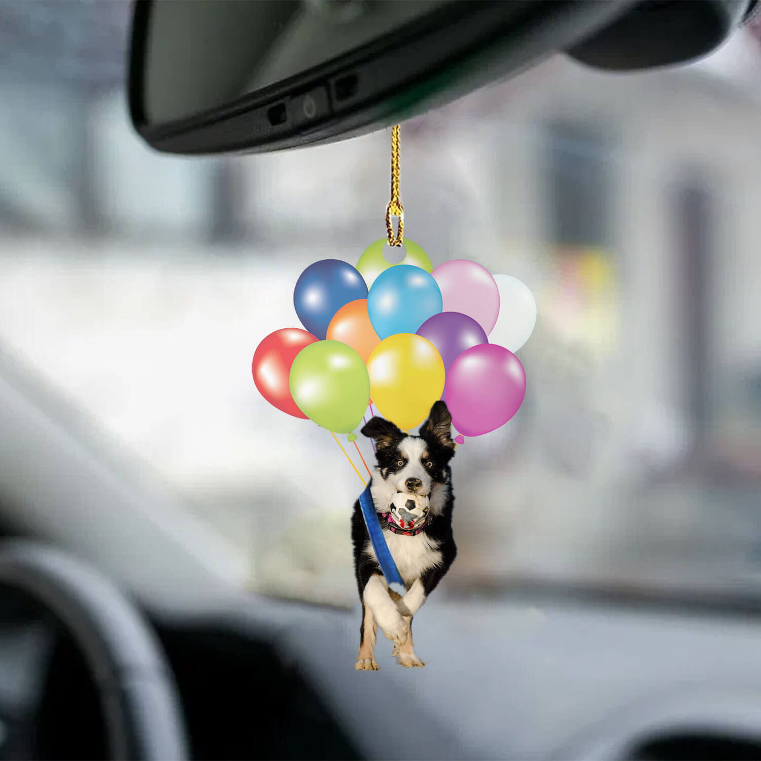 Border Collie Fly With Bubbles Dog Hanging Ornament Dog Ornament Coolspod
