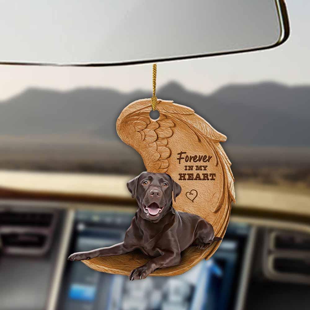 Chocolate Labrador Retriever Forever In My Heart Hanging Ornament Dog Ornament Coolspod