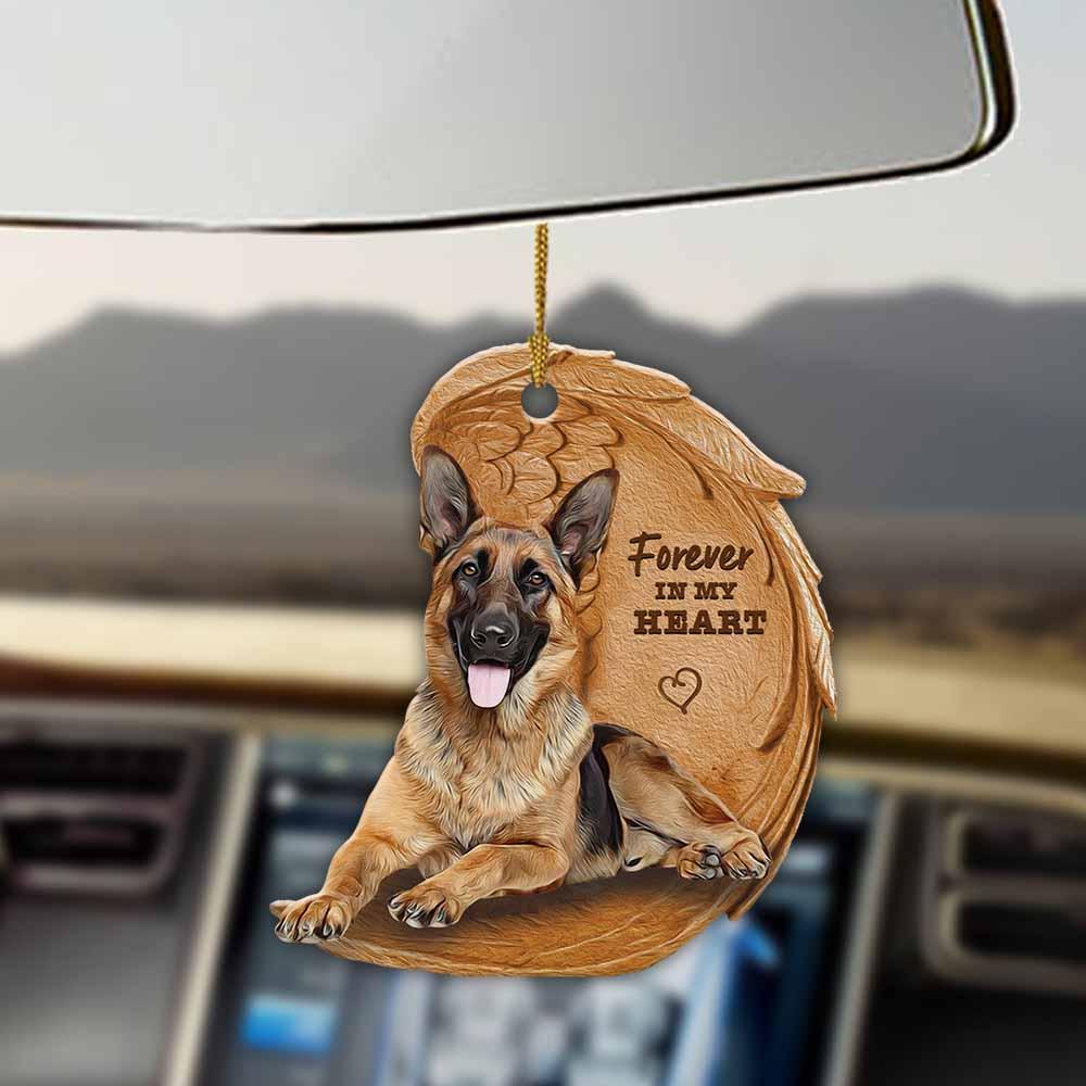 German Shepherd Forever In My Heart Hanging Ornament Dog Ornament Coolspod