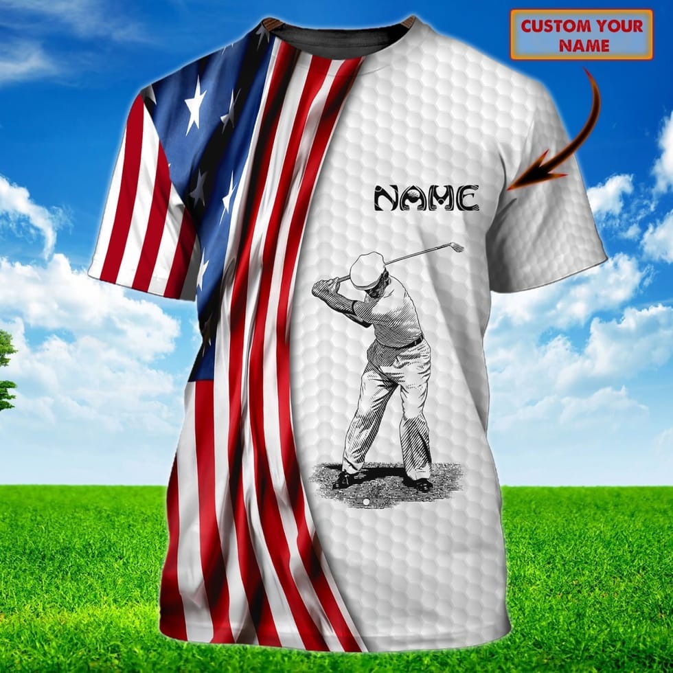 Custom Name 3D All Over Printed Golf Shirt For Him/ Dad Golfer Shirt/ Men Golf Shirts