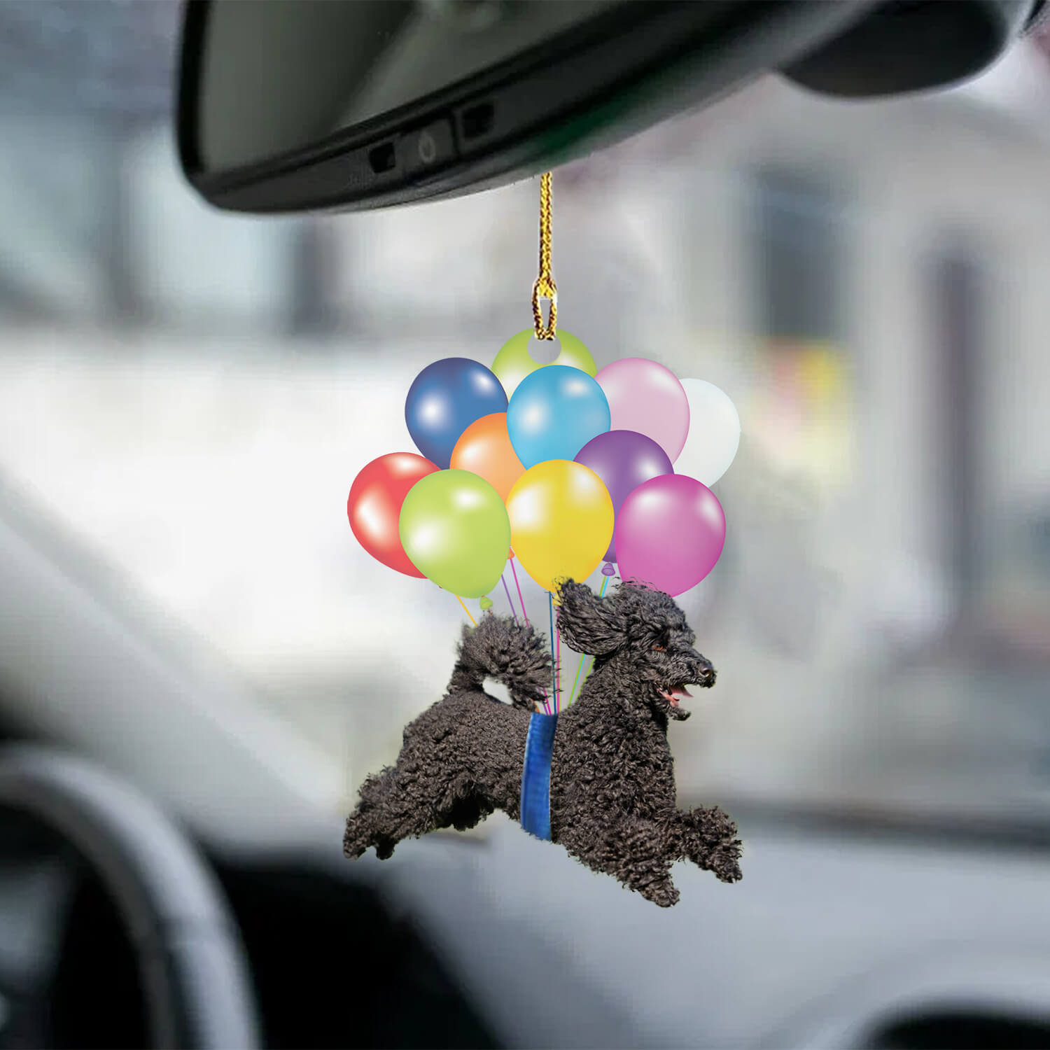 Black Poodle Fly With Bubbles Dog Hanging Ornament Dog Ornament Coolspod