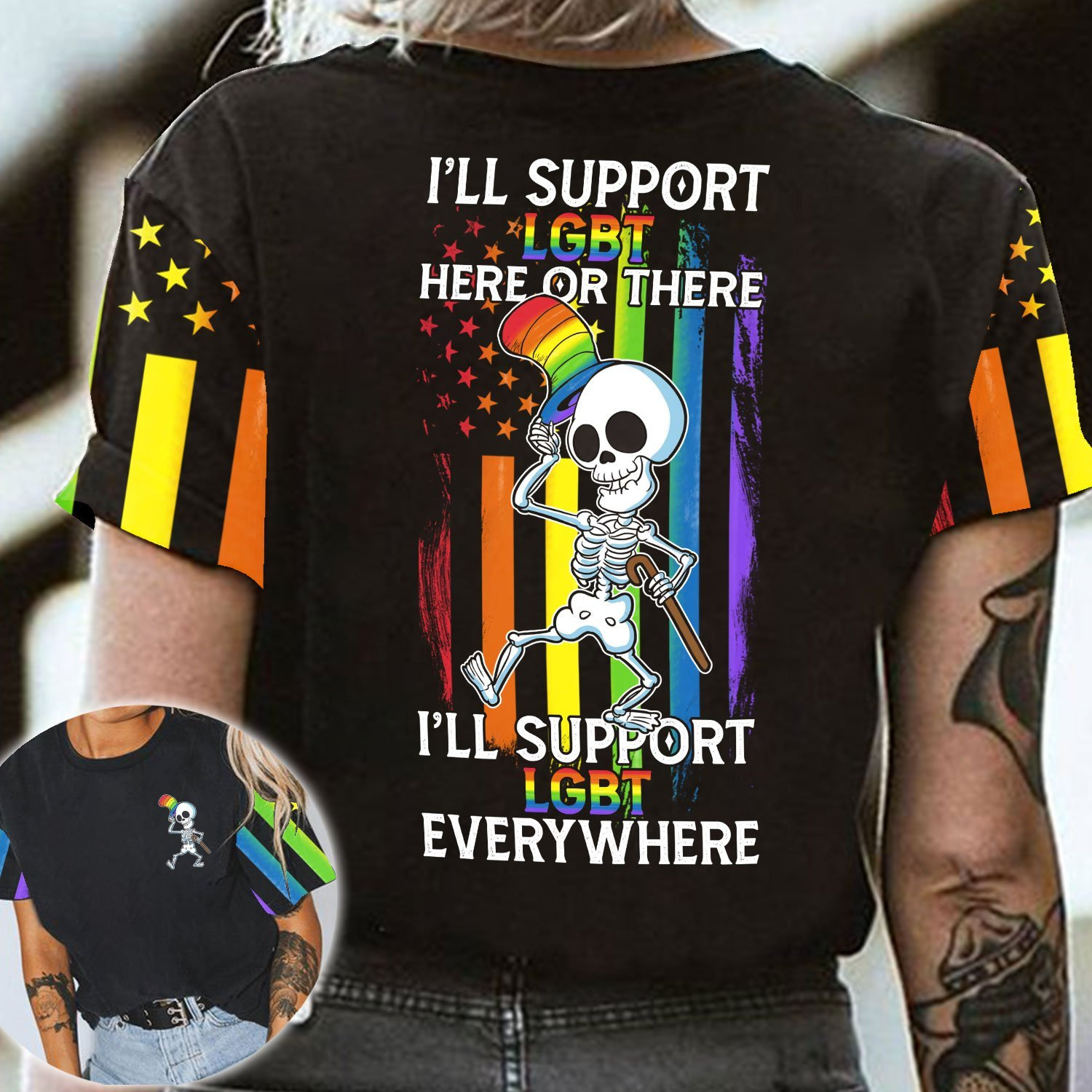 LGBTQ Shirt I’ll Support LGBT Everywhere/ Shirts For LGBT Pride Month/ Gift For LGBT Friends