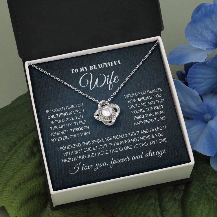 To My Beautiful Wife Necklace/ Birthday Gift For Wife/ valentine
