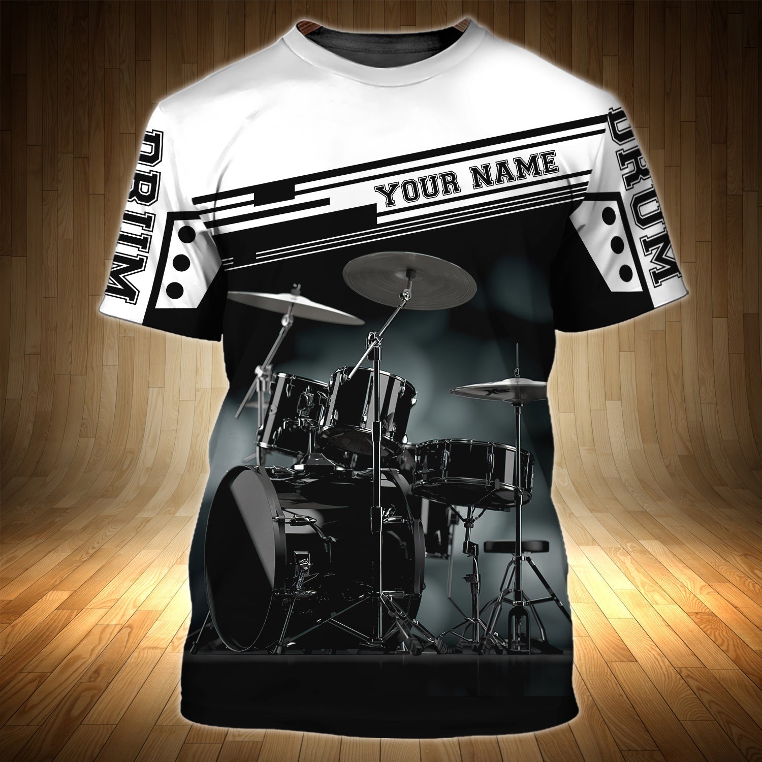 Personalized 3D T Shirt Eat Sleep Play Drums/ Drum 3D Shirts For Drums Lovers