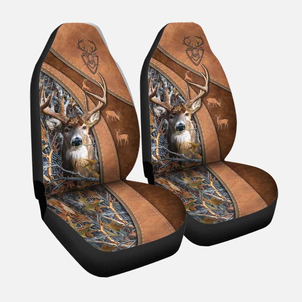 Deer Hunting Car Seat Cover/ Front Car Seat Covers With Leather Pattern Print