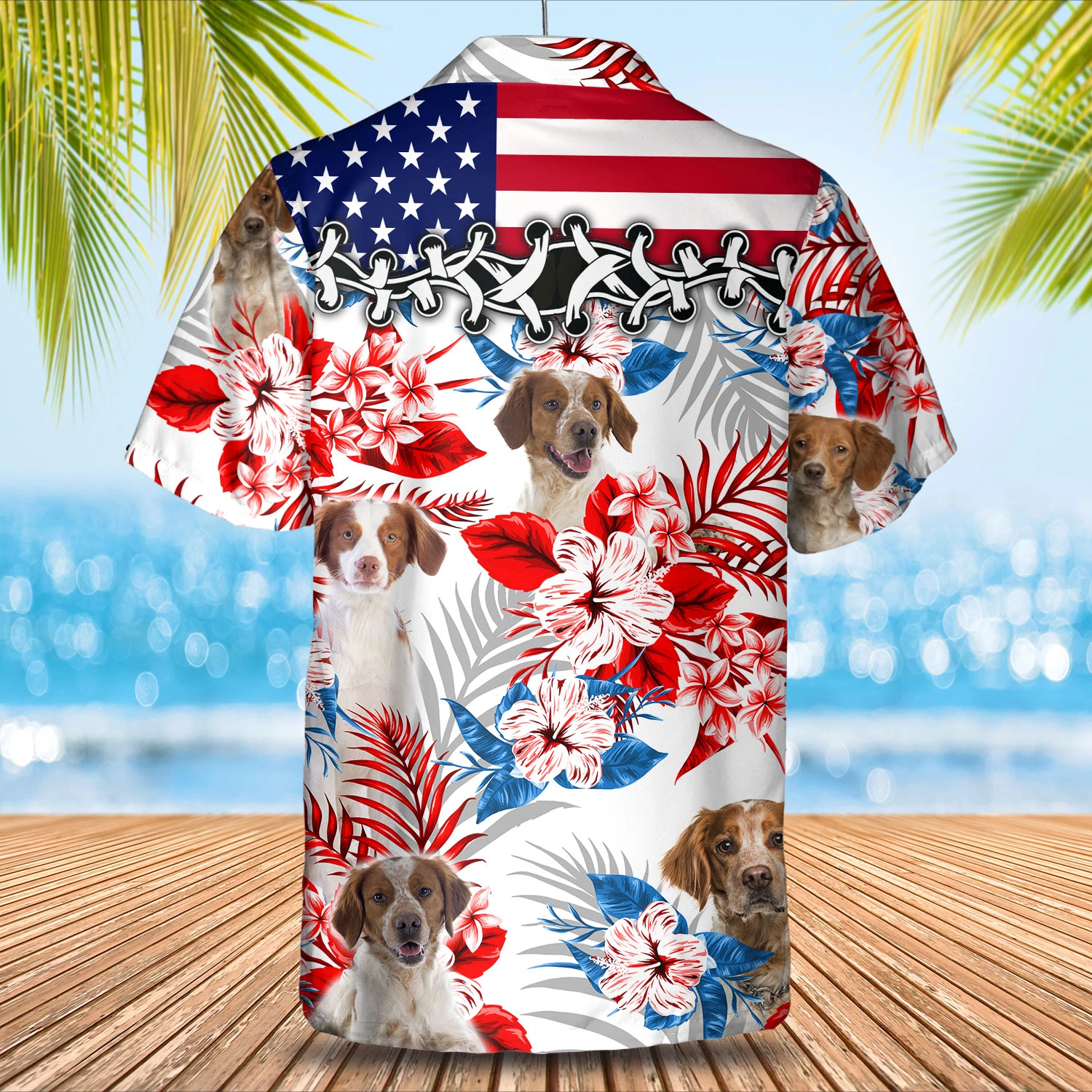 Brittany flower Hawaiian Shirt/ Summer aloha shirt/ Men Hawaiian shirt/ Women Hawaiian shirt