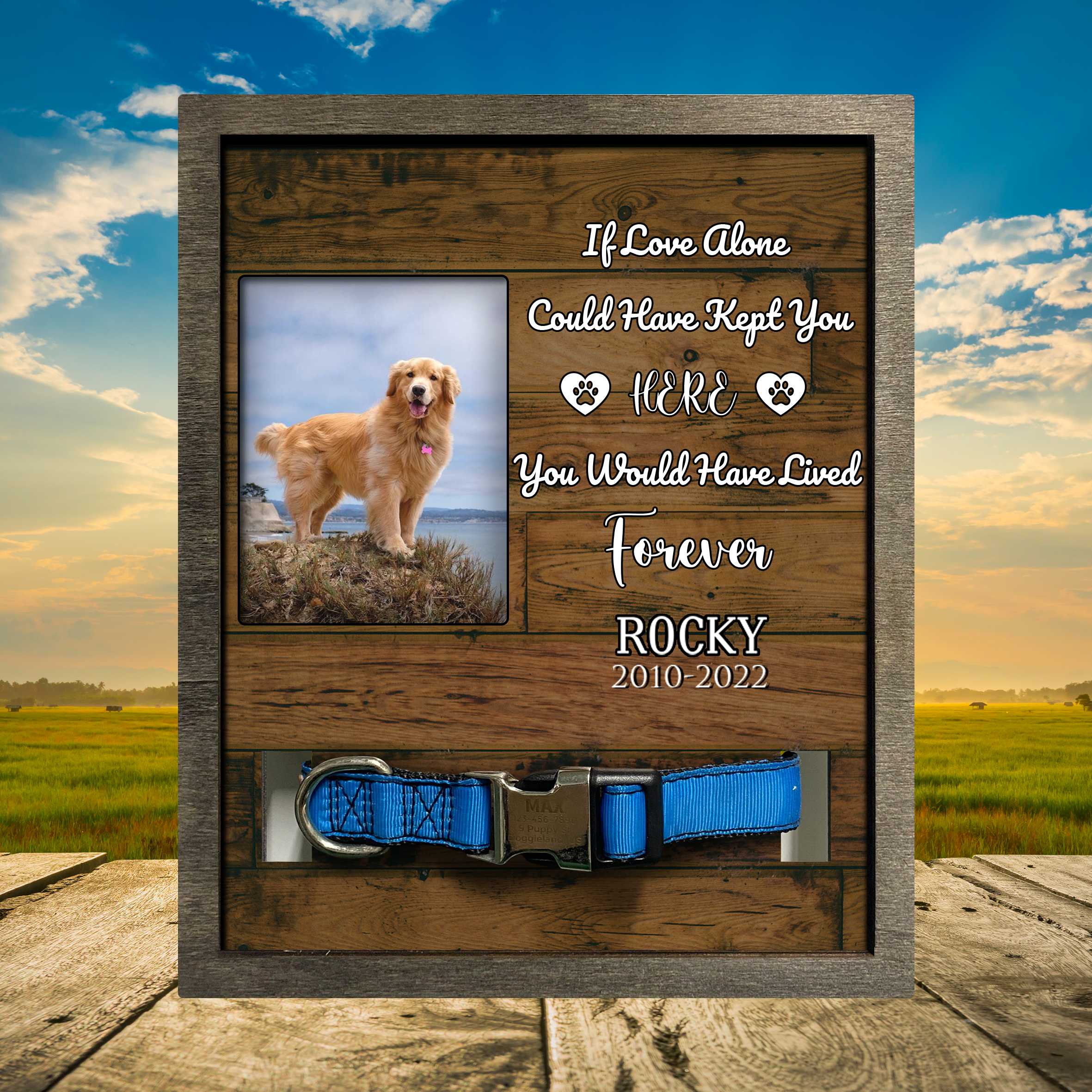 Personalized Memorial Frame For Loss Of Dog/ 10.6 x 8.7 Picture Frame/ Lost Pet Sign