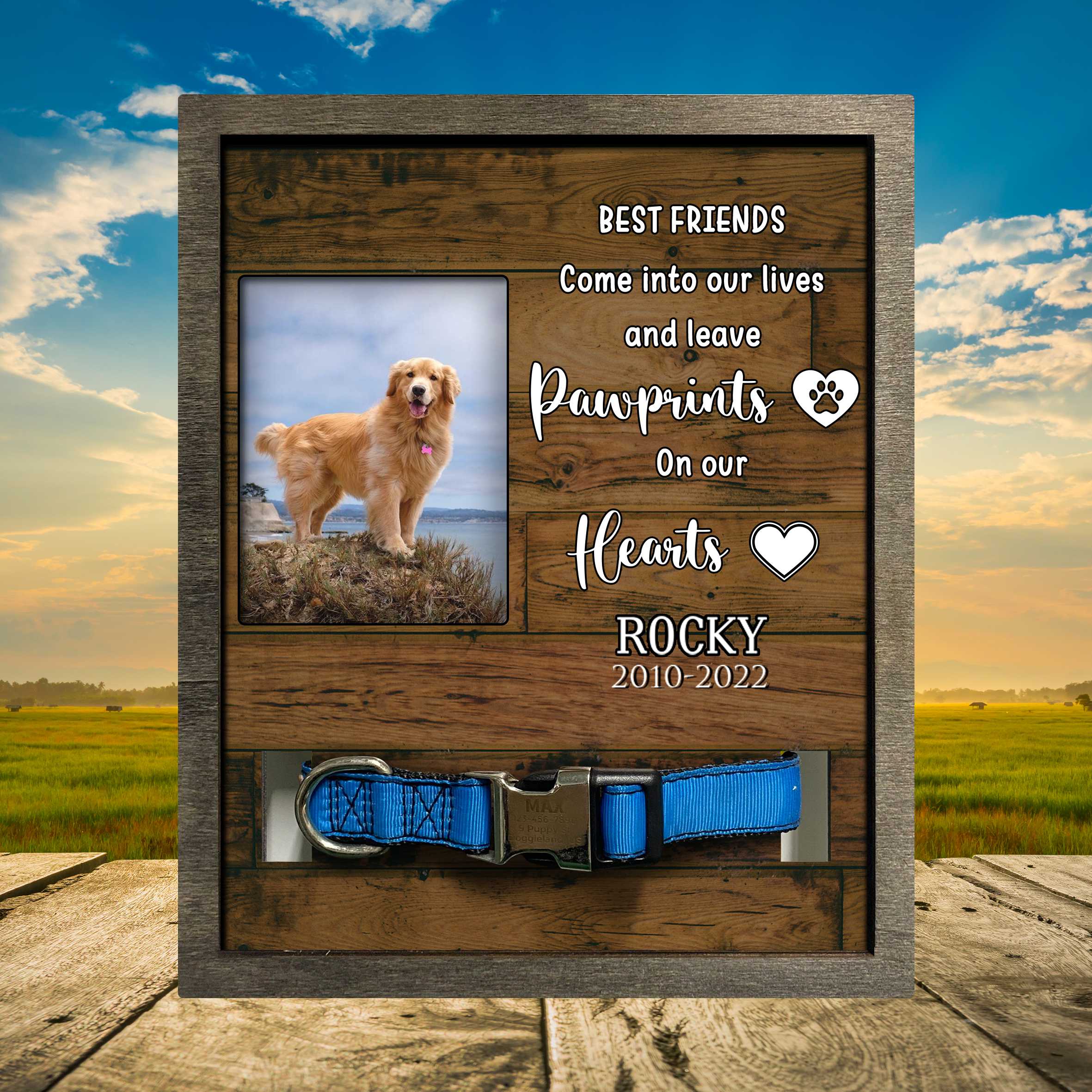 Personalized Memorial Frame For Loss Of Dog/ 10.6 x 8.7 Picture Frame/ Lost Pet Sign