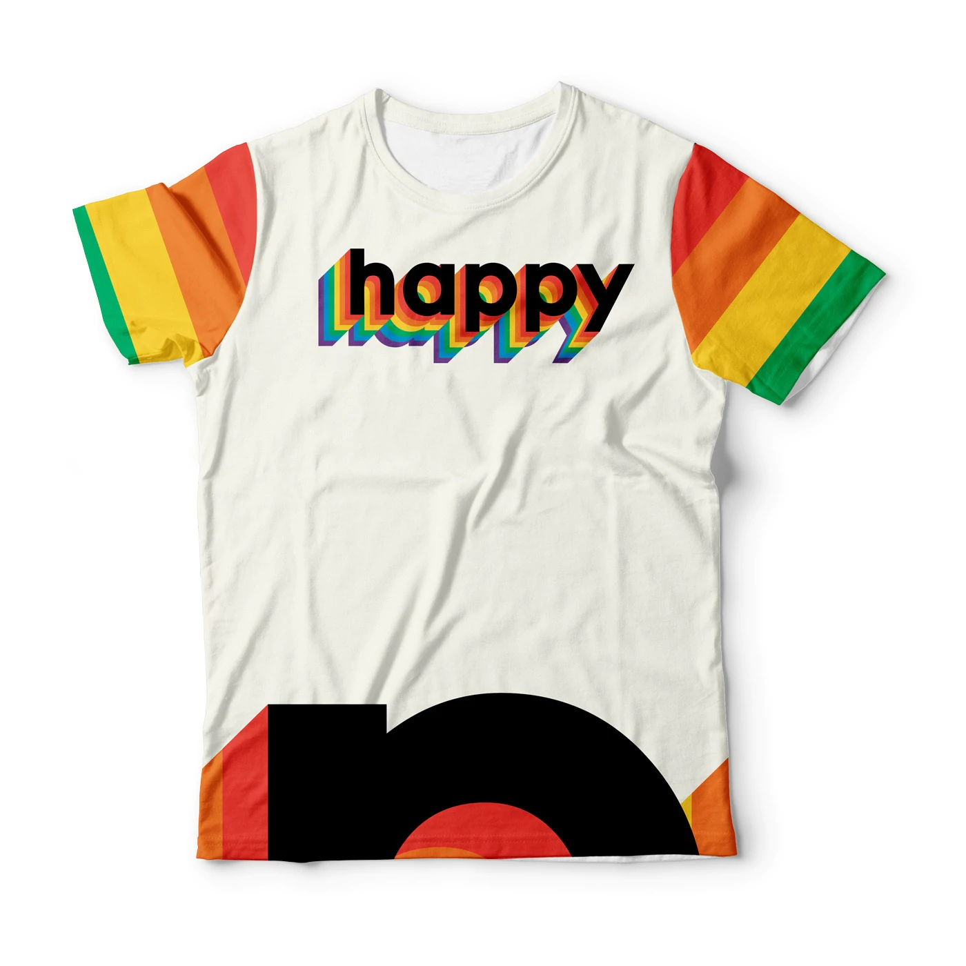 Happy Pride 3D T Shirt For Gaymer/ Lesbian Happy 3D Shirts/ Rainbow Colors Shirt For Lgbt