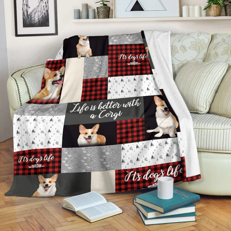 Corgi Dog Blanket/ Life Is Better With A Corgi