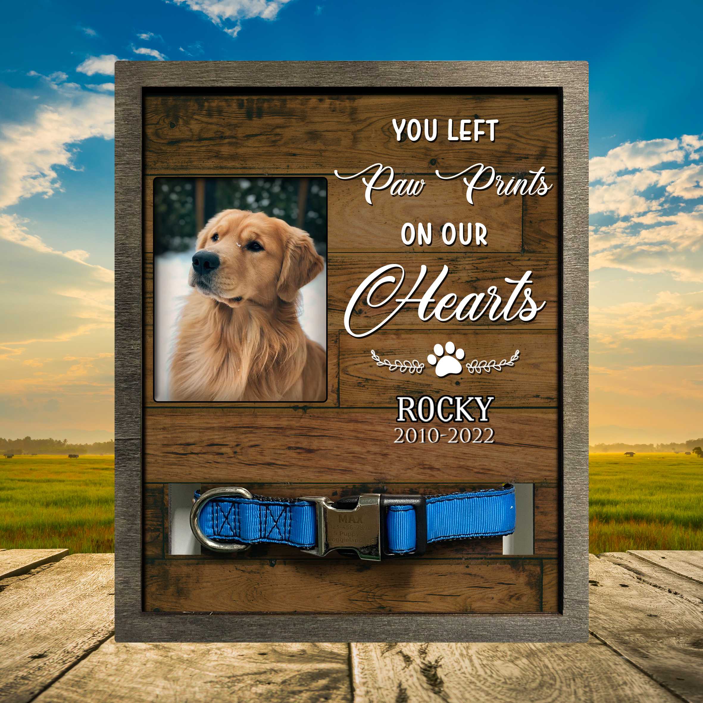 Pawprints Left By You/ Custom Photo/ Name Memorial Lost Of Dog/ Gift To Pet Lovers