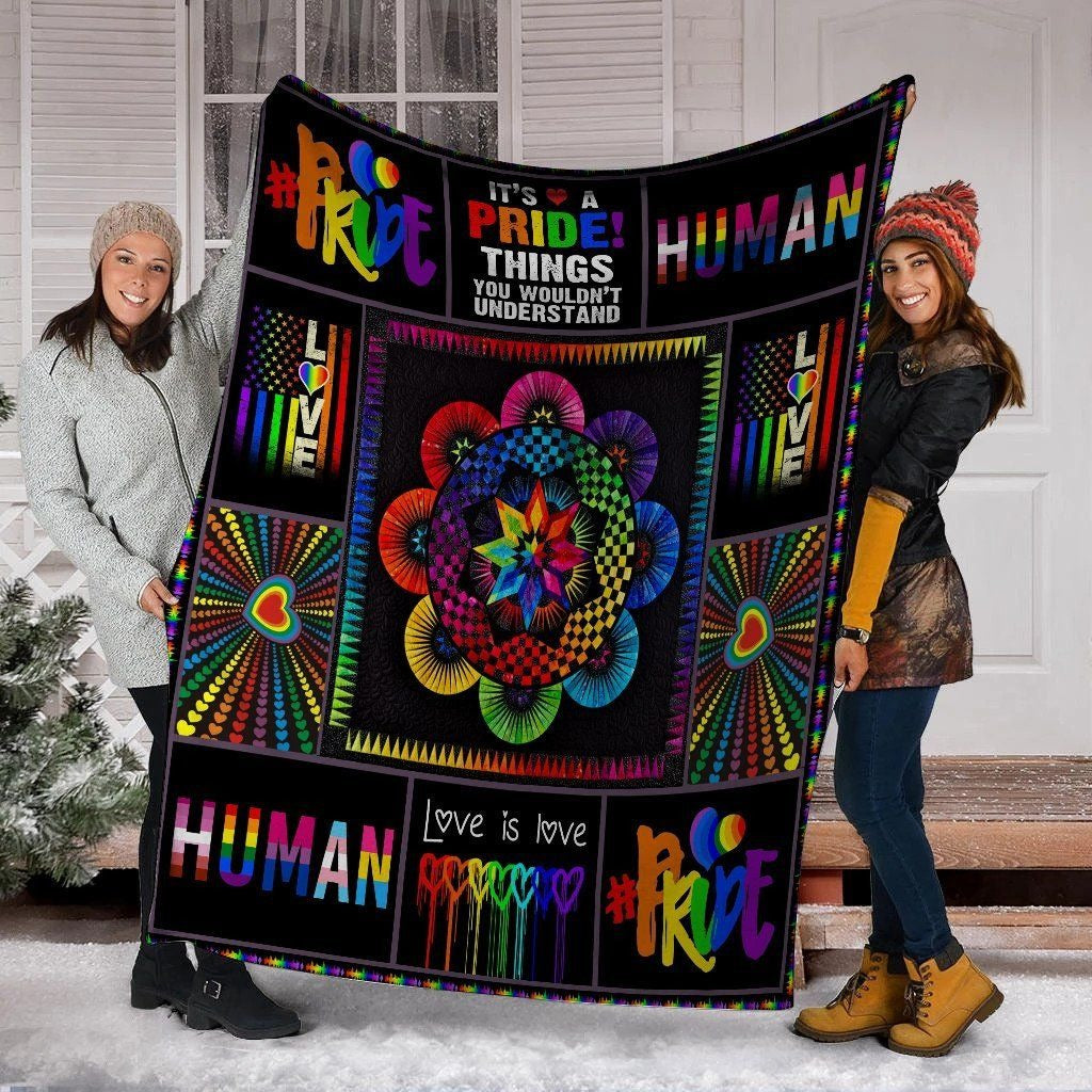 Love Is Love Pride Blanket For Lgbt Gay Lesbian/ Bisexual Blanket/ Trans Blanket/ Human Pride Lgbt Blankets