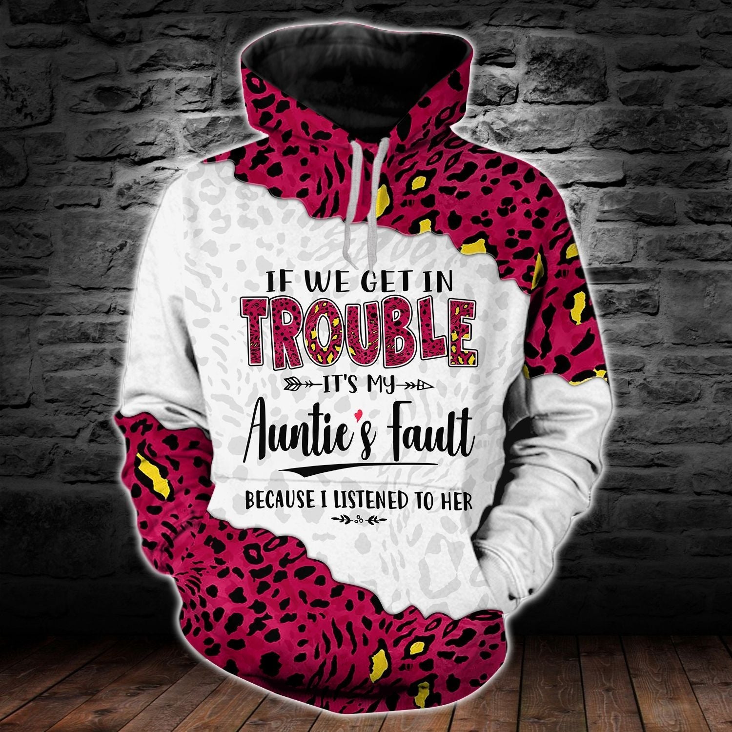 If We Get In Trouble Auntie''s Fault Christmas Hoodie