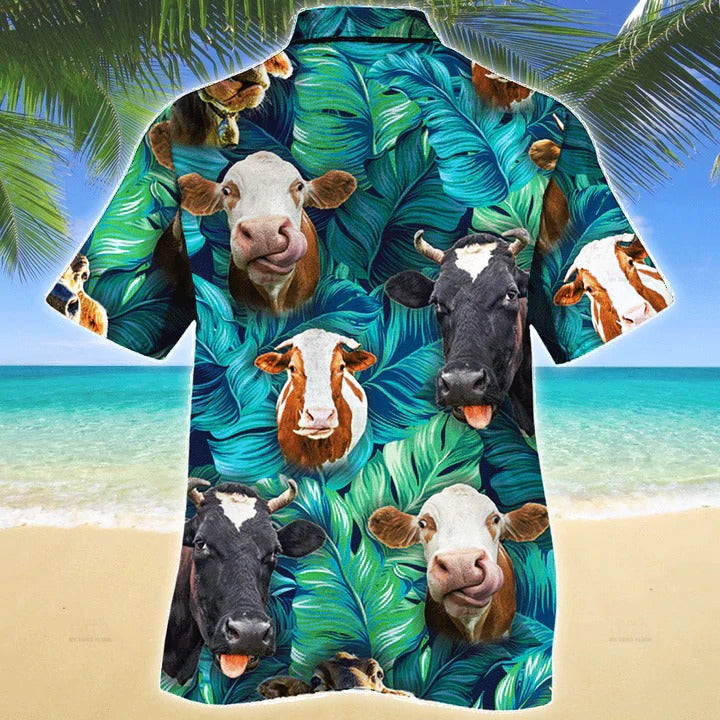 Cow Lovers Gift Hawaiian Shirt/ Cow Hawaii Aloha Beach Shirts For Men And Woman/ Summer Hawaii Shirt