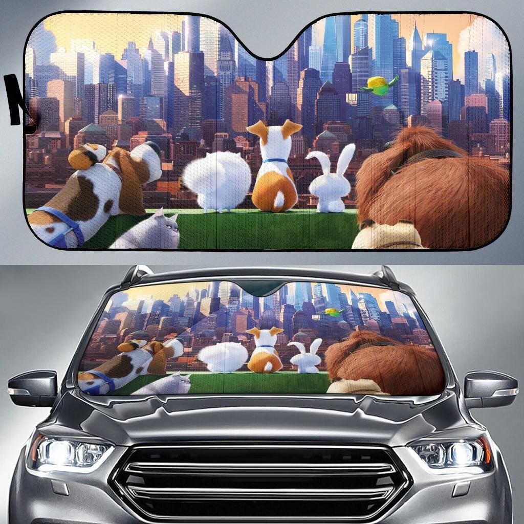 The Secret Life Of Pets Pattern Printed Car Sun Shade Cover Auto Windshield Coolspod