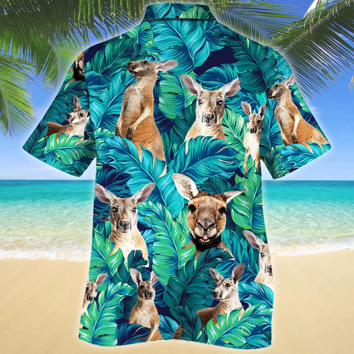 Kangaroo Lovers Gift Hawaiian Shirt/ Animal Hawaiian Shirt Men/ women/ Gift for Kangaroo lovers