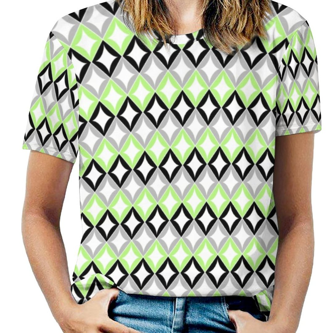 Gay Agenda Shirt/ Agender Diamonds Lgbtq Short Sleeve Shirt Women Plus Size Blouse Tunics Tops