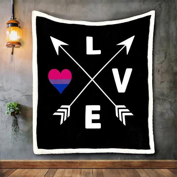 Bisexual Pride LGBT Blanket/ Love is Love Blanket/ Bisexual Pride Gift