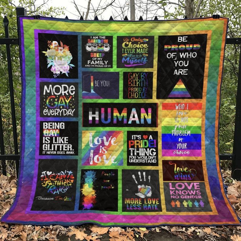 Lgbt Pride Blanket/ Human Right Blanket/ Be Proud Blanket/ Pride Month Gift