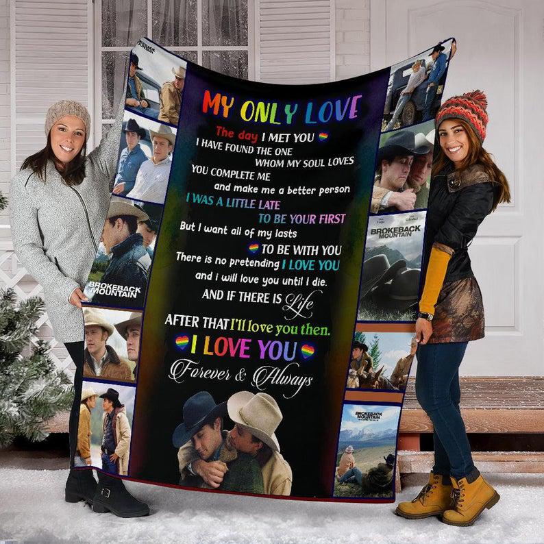 Personalized Pride Blanket For Couple Gay Man/ Couple Lesbian Custom Blanket With Photo/ Birthday Lgbt Gift