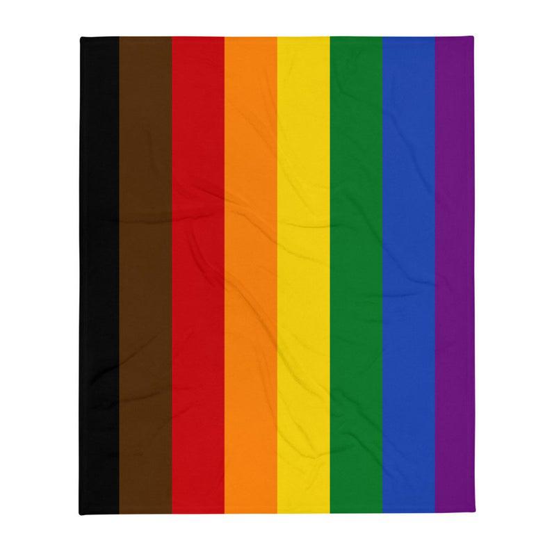 Inclusive LGBT Rainbow Pride Throw Blanket/ Queer and cozy blanket