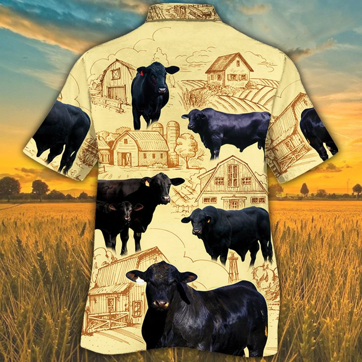 Brangus Cattle Lovers Farm Hawaiian Shirt/ Summer Hawaiian shirt for men women