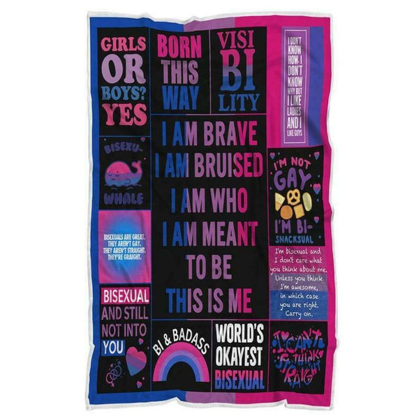Bisexual Blanket Lgbt Bisexual Fleece Blanket Lgbt Pattern Blanket/ Pride Gift For Bi Friend