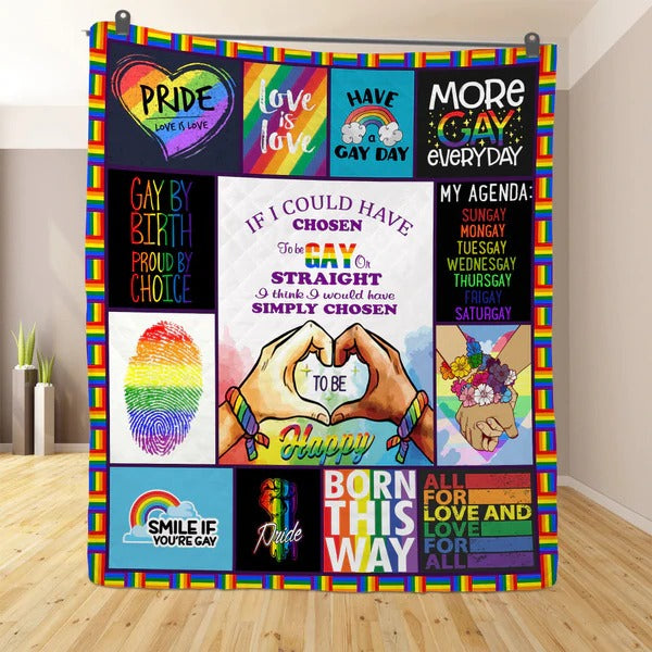 Lgbt Rainbow Bedding/ Lgbt Gay Les Fleece Blanket Home Decor Bedding Couch Sofa For Lesbian/ Gaymer