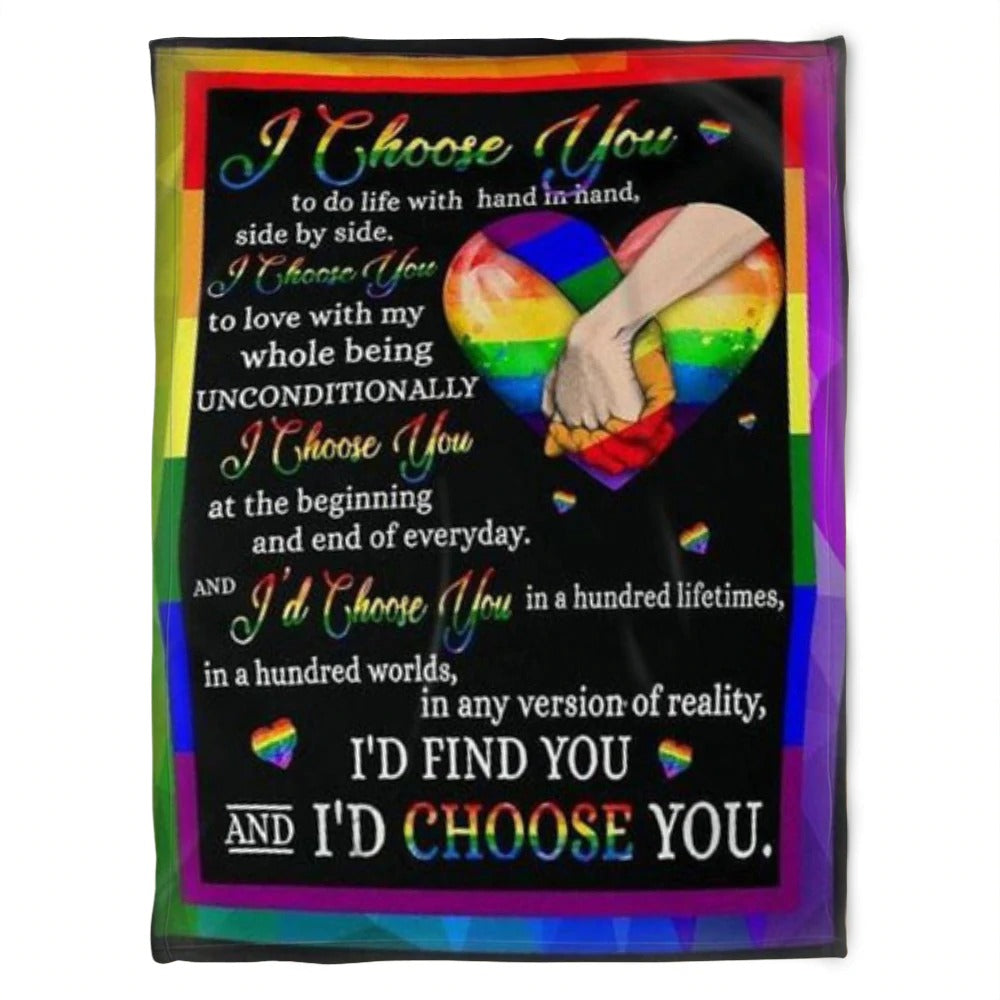 Lgbt Blanket Hate Has No Home Here/ Pride Gift For Gay Friend/ Lesbian Gift On Pride Month/ Blanket Lgbt
