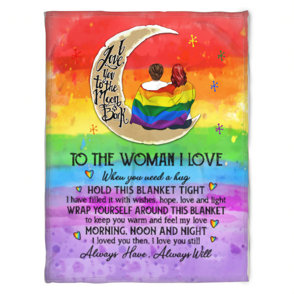 Lgbt Blanket/ To The Woman I Love/ Soft Blanket/ Fleece Banket Lgbtq Gift